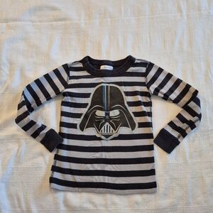 Hanna Andersson boys size 100 or 4 black & gray stripe pajama top VGUC
